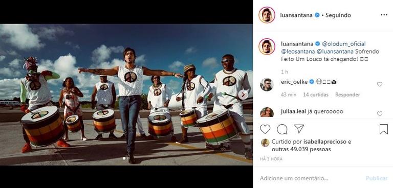 Luan Santana divulga fotos gravando seu novo single na Bahia