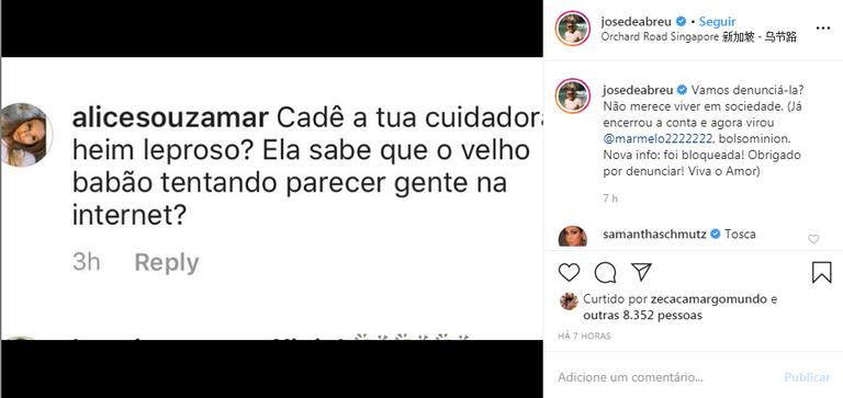 José de Abreu denuncia ataques na web
