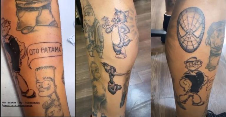Gabigol compartilha fotos das suas novas tatuagens