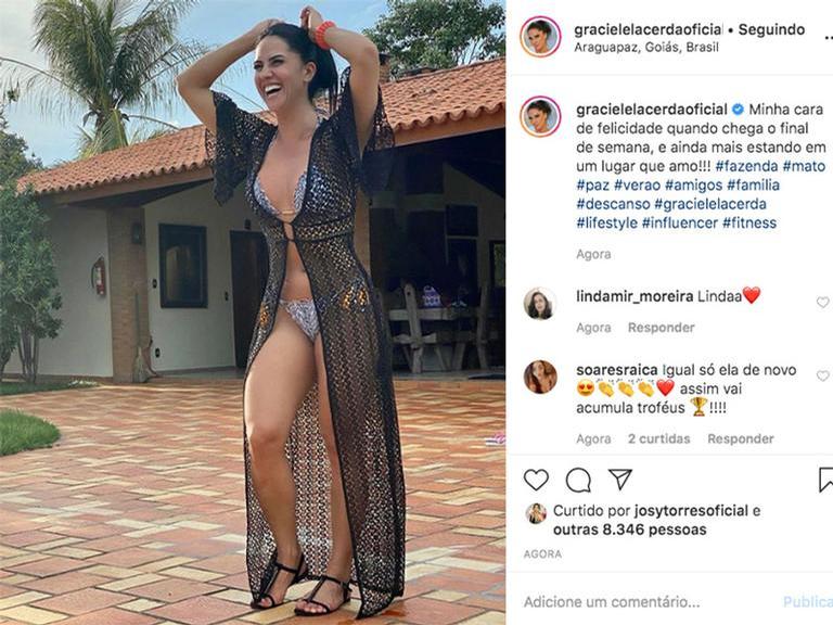 Graciele Lacerda exibe clique de biquíni nas redes sociais