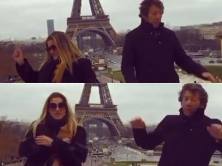 Ingrid Guimarães diverte seguidores ao surgir dançando com o marido em frente à Torre Eiffel 