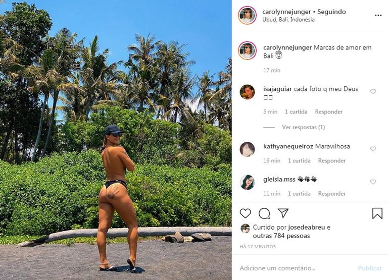Noiva de José de Abreu aparece topless em clique ousado