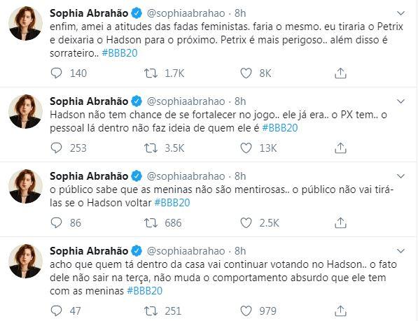Sophia Abrahão comenta sobre BBB