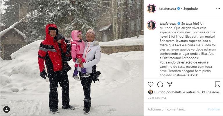 Thais Fersoza compartilhou mais um clique lindo da família durante sua viagem pelo Colorado 