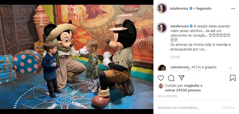 Thais Fersoza compartilha momento fofo dos filhos na Disney