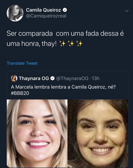 Camila Queiroz é comparada com Marcela, do BBB 20