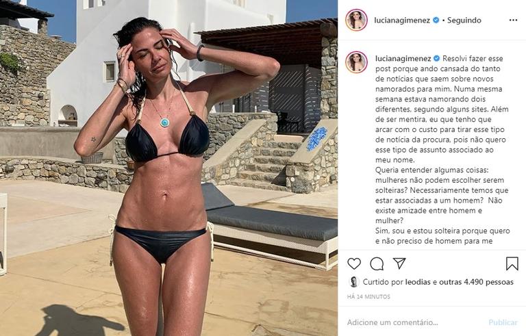 Luciana Gimenez usa as redes sociais para fazer desabafo