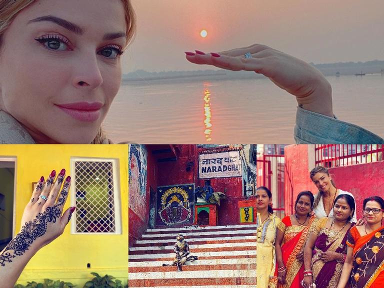 Grazi Massafera inicia a semana compartilhando alguns cliques de sua viagem à Índia