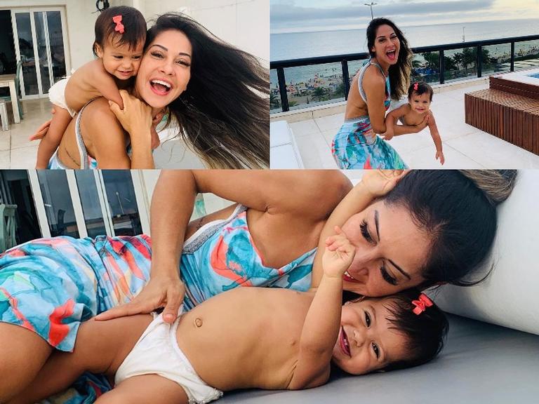 Mayra Cardi encanta seguidores com cliques descontraídos ao lado de sua filha, Sophia 