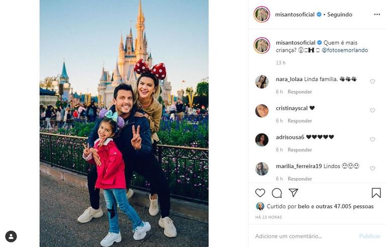 Mirella Santos compartilhou um momento alegre que viveu com sua família em um dos parques da Disney em Orlando 