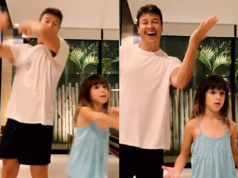 Rodrigo Faro compartilha registro fofo em que surge dançando com sua filha
