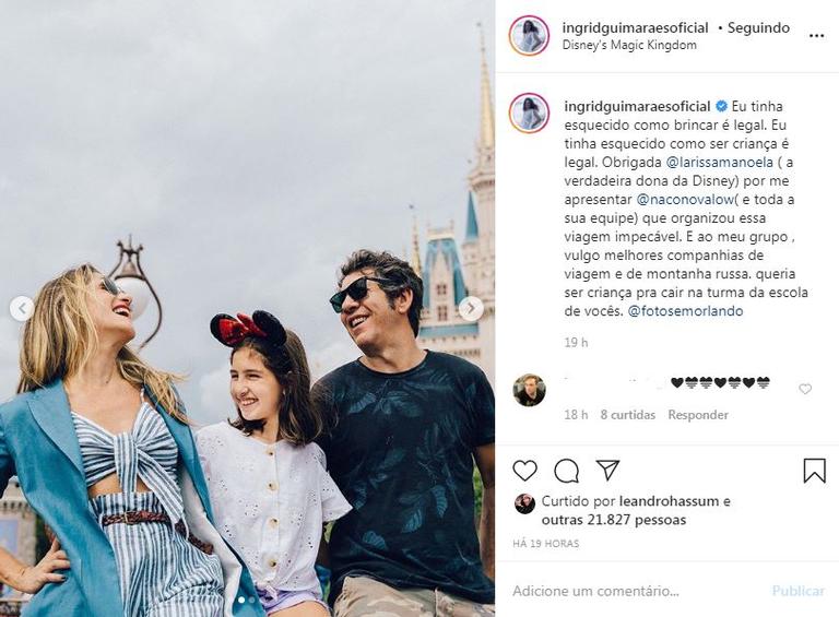 Ingrid Guimarães curte férias na Disney ao lado da família