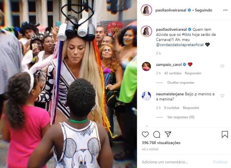 Paolla Oliveira relembra Carnaval