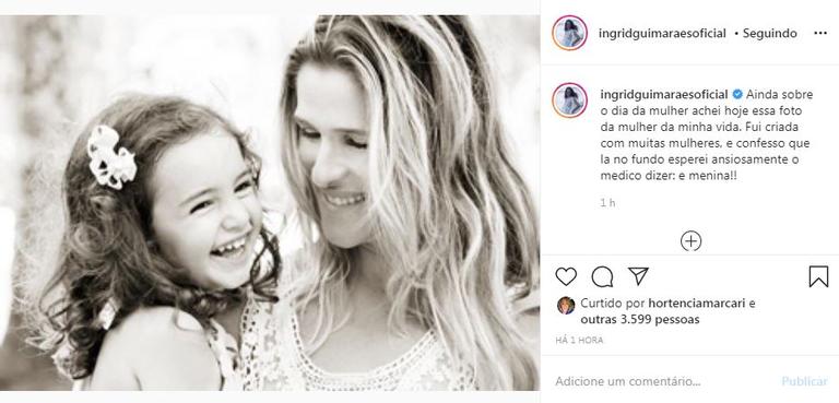 Ingrid Guimarães faz linda declaração à filha, Clara