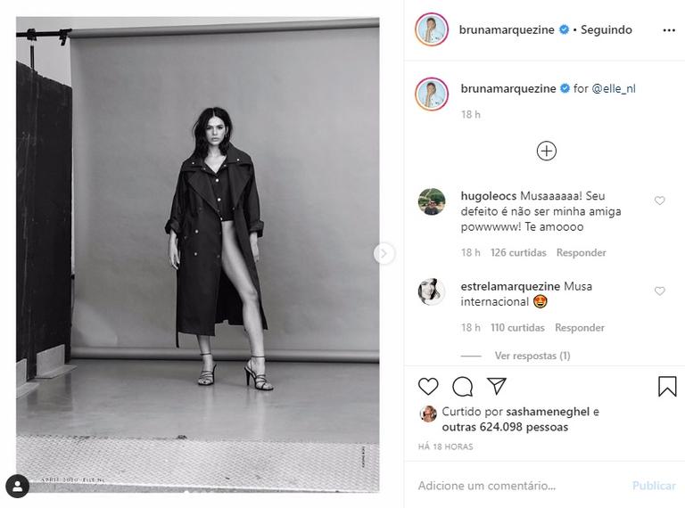 Bruna Marquezine compartilha clique e Tatá Werneck comenta