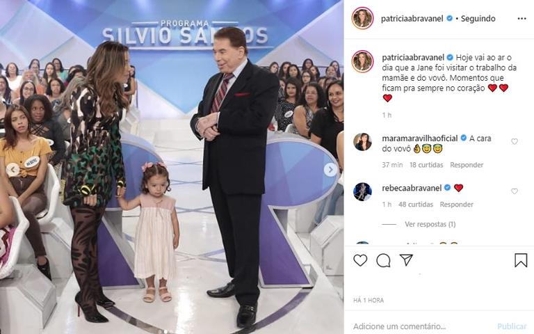 Filha de Patricia Abravanel no programa de Silvio Santos