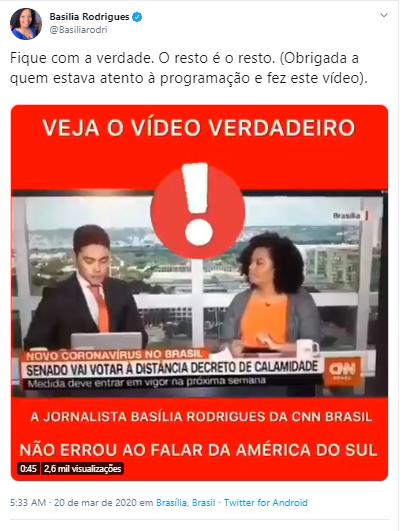 Jornalista da CNN Brasil comete gafe ao vivo