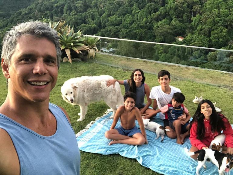 Márcio Garcia com a família