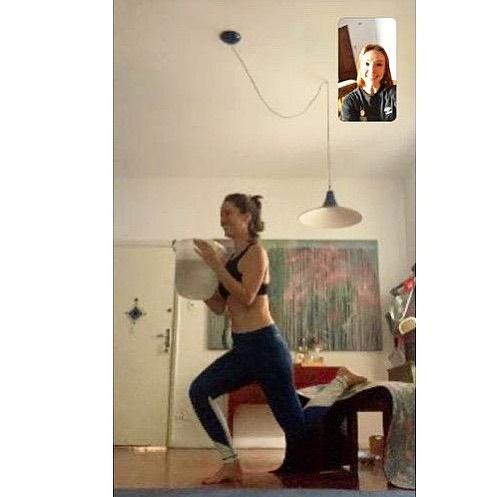 Nathalia Dill aposta em fazer aula de ginástica a distância 