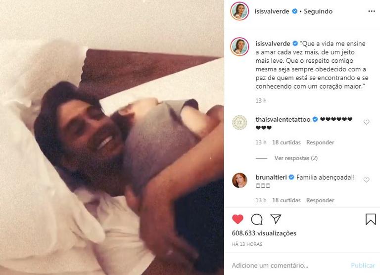Isis Valverde mostra momento fofo de Rael com o pai, André Resende