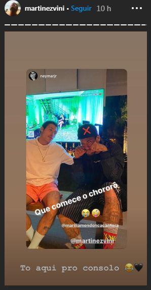 Neymar assiste live de Marília Mendonça com o marido da ex e é consolado por Vinicus Martinez
