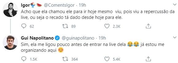 Guilherme responde internautas sobre Gabi