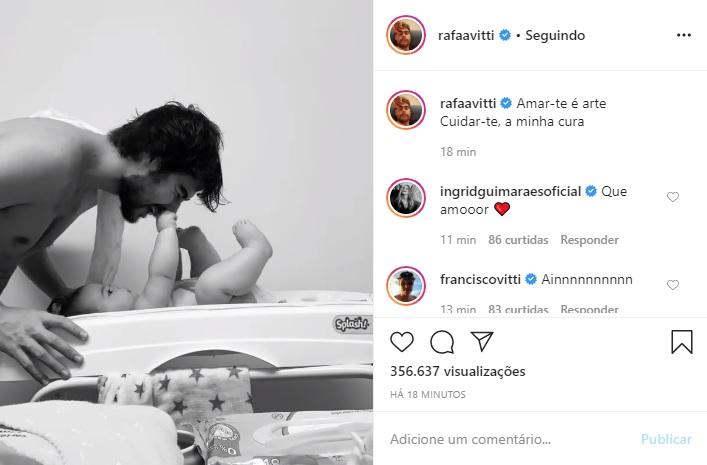 Rafa Vitti encanta as redes com vídeo de fofo com a filha
