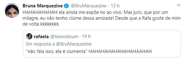 Bruna Marquezine revela ciúmes de amiga com Manu Gavassi