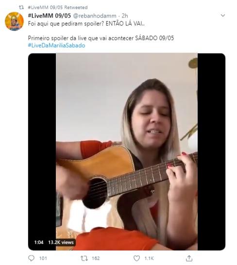 Marília Mendonça dá spoiler de sua live e anima os fãs