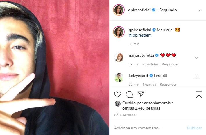 Gloria Pires se declara para Bento nas redes sociais