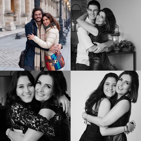 Fátima Bernardes celebra Dia do Abraço com fotos em família