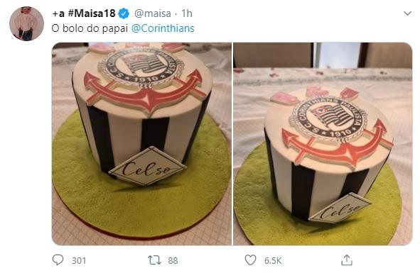 Maisa mostra bolo de aniversário do pai e diverte os fãs
