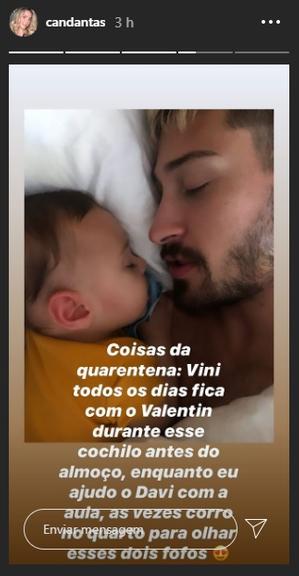Carol Dantas flagra momento de Vinicius Martinez com o filho