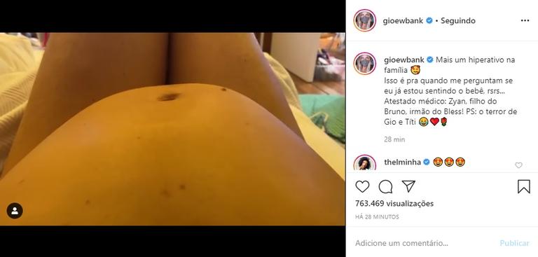 Giovanna Ewbank derrete a web com vídeo de seu bebê chutando