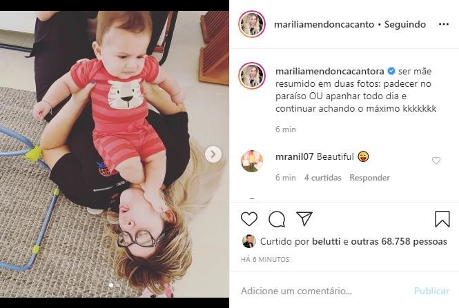 Marília Mendonça aparece em fotos apanhando de Leo e brinca 