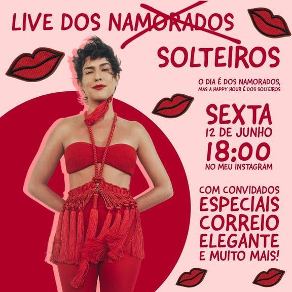 Fernanda Paes Leme anuncia live para o Dia dos Namorados