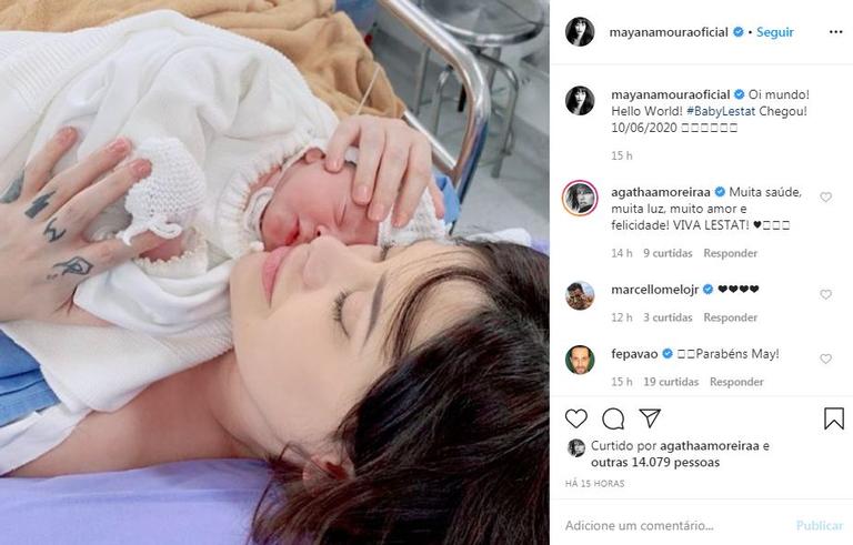 Mayana Moura anuncia o nascimento de seu primeiro filho