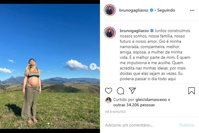 Bruno Gagliasso se declara para Giovanna Ewbank
