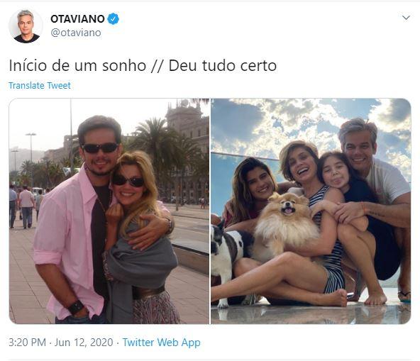 Otaviano Costa lembra começo do namoro com Flávia Alessandra