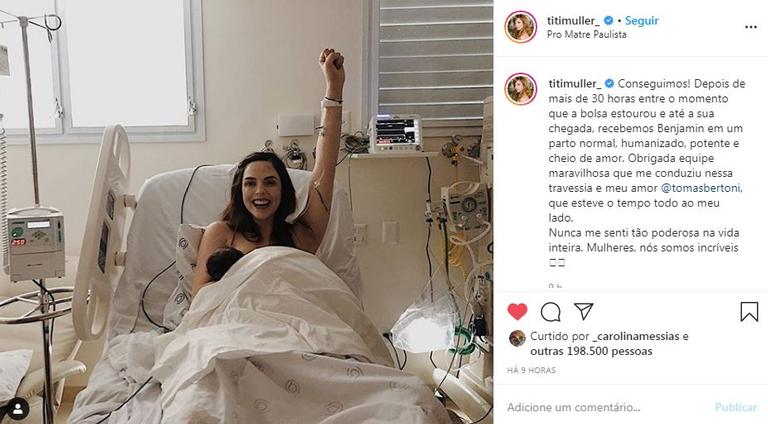 Titi Müller anuncia nascimento do filho