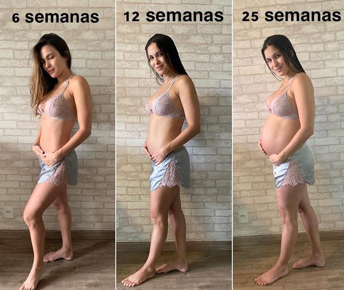 Aos 6 meses, Kamilla Salgado mostra evolução da gravidez