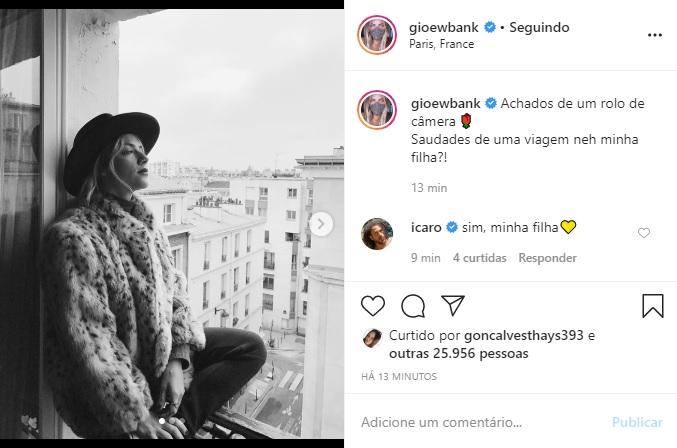 Giovanna Ewbank relembra fotos em Paris e arranca elogios