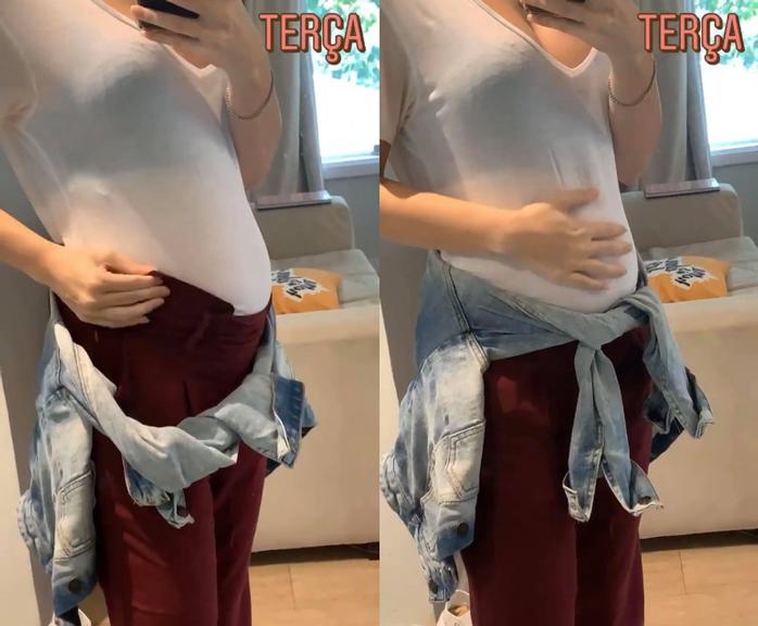 Sthefany Brito mostra 'truque' para look para grávidas