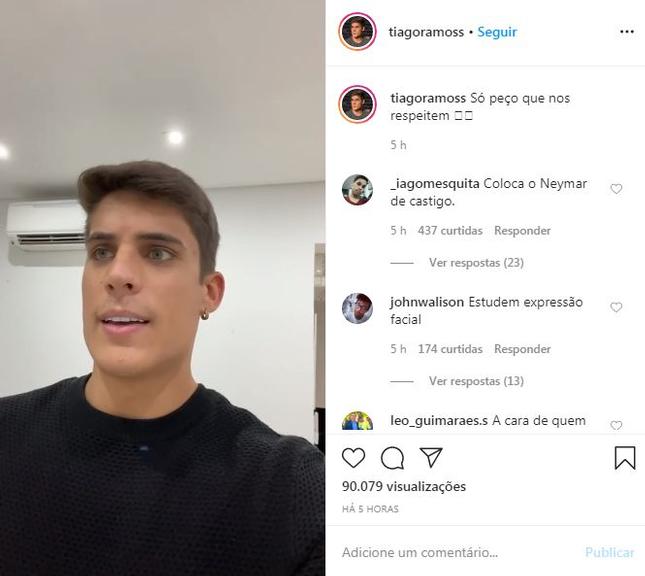 Tiago Ramos nega que agrediu Nadine e fez B.O contra Neymar