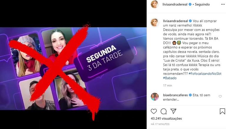 Lívia Andrade surpreende com anuncio sobre o Fofocalizando