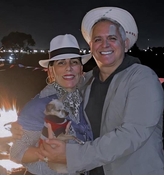 Gloria Pires celebra o Dia de São João com o marido, Orlando Morais