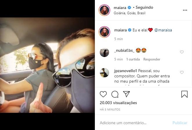 Maiara e Maraisa surgem em vídeo dentro do carro