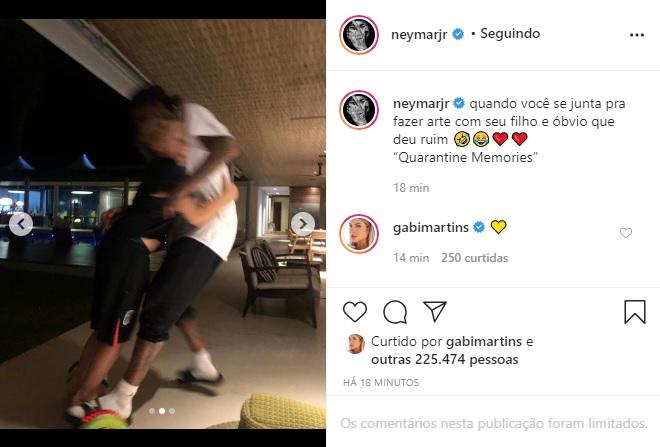 Neymar Jr. e Davi Lucca protagonizam momento engraçado