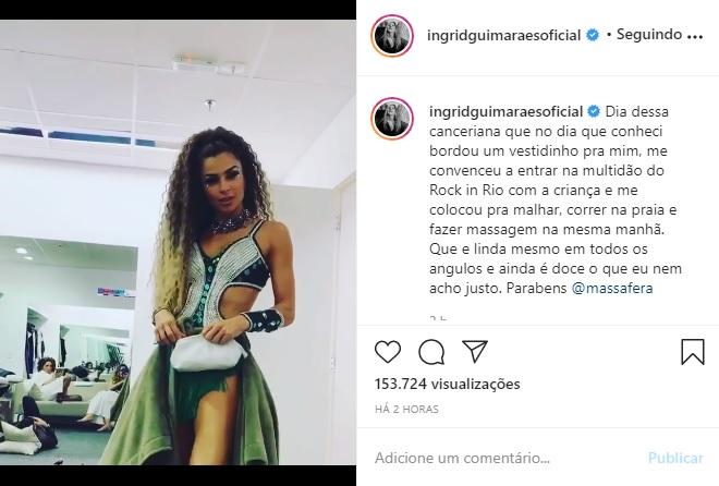 Ingrid Guimarães homenageia Grazi Massafera por aniversário