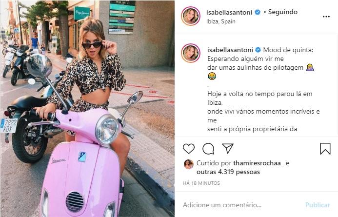 Isabella Santoni deixa os seguidores babando com foto chique